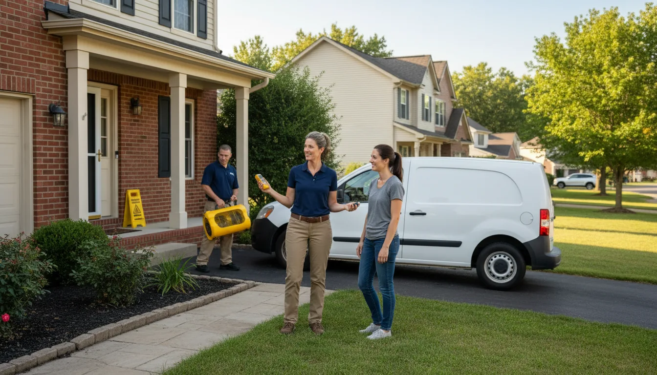Residential water damage restoration in Pontotoc, MS